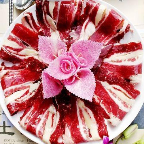 肉制品牛肉原料 韩餐胸叉肉1kg|韩式料理烧烤